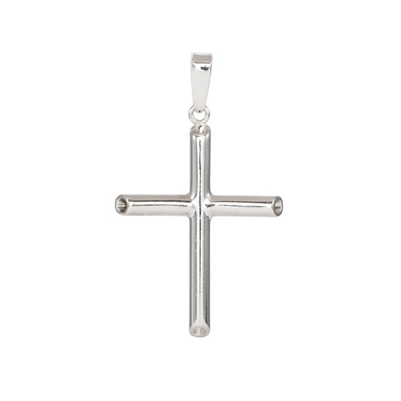Other - 925 SILVER HOLLOW TUBE CROSS PENDANT